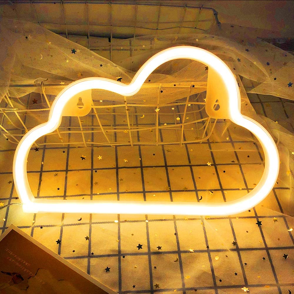 Neon Cloud Sign - DormVibes