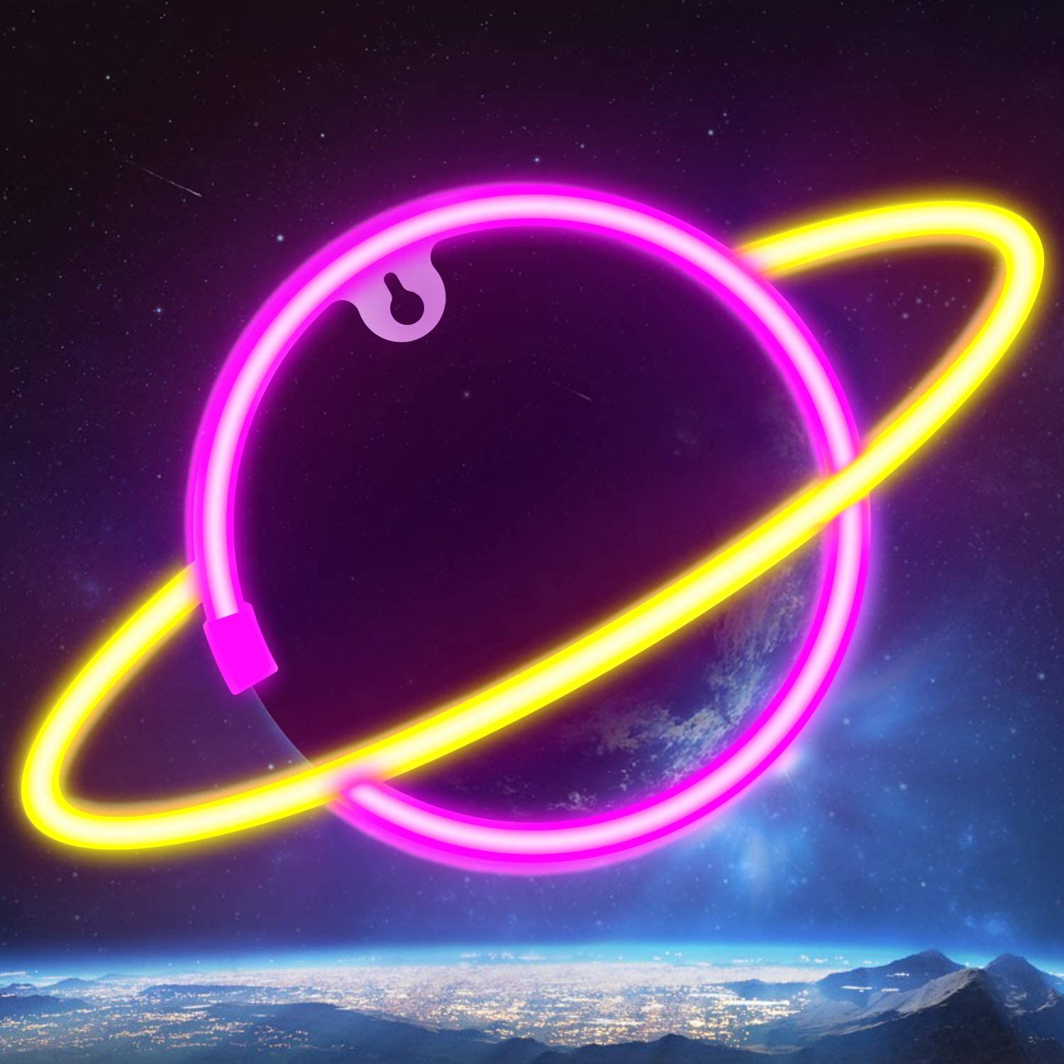 Neon Planet Sign