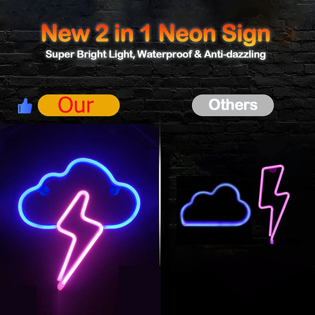 Neon Storm Sign - DormVibes