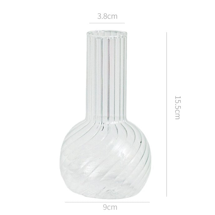 Nordic Glass Vase Stand: Aesthetic Home and Room Decor, Decorative Ornament Vase for Desktop Display - DormVibes