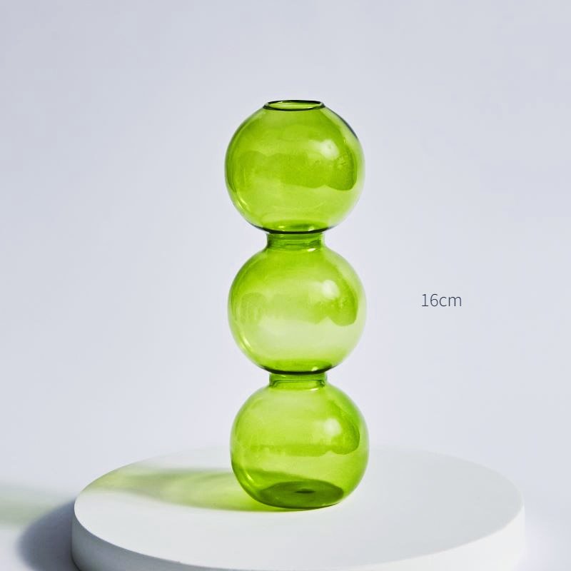 Nordic Glass Vase Stand: Aesthetic Home and Room Decor, Decorative Ornament Vase for Desktop Display - DormVibes