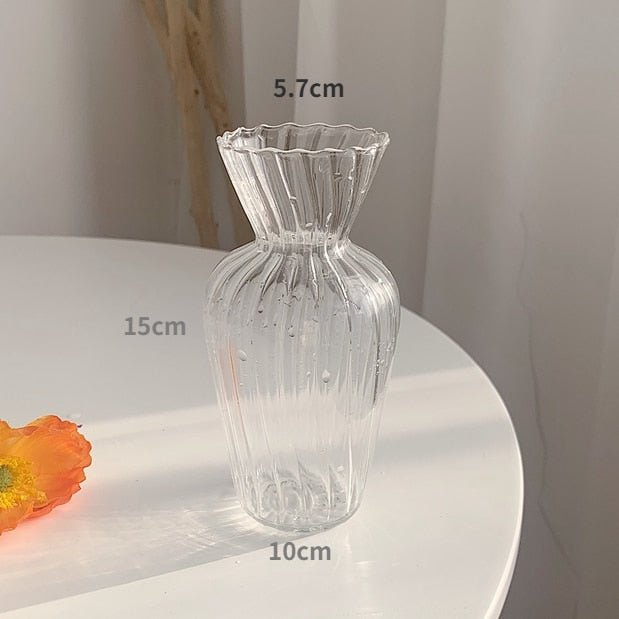 Nordic Glass Vase Stand: Aesthetic Home and Room Decor, Decorative Ornament Vase for Desktop Display - DormVibes