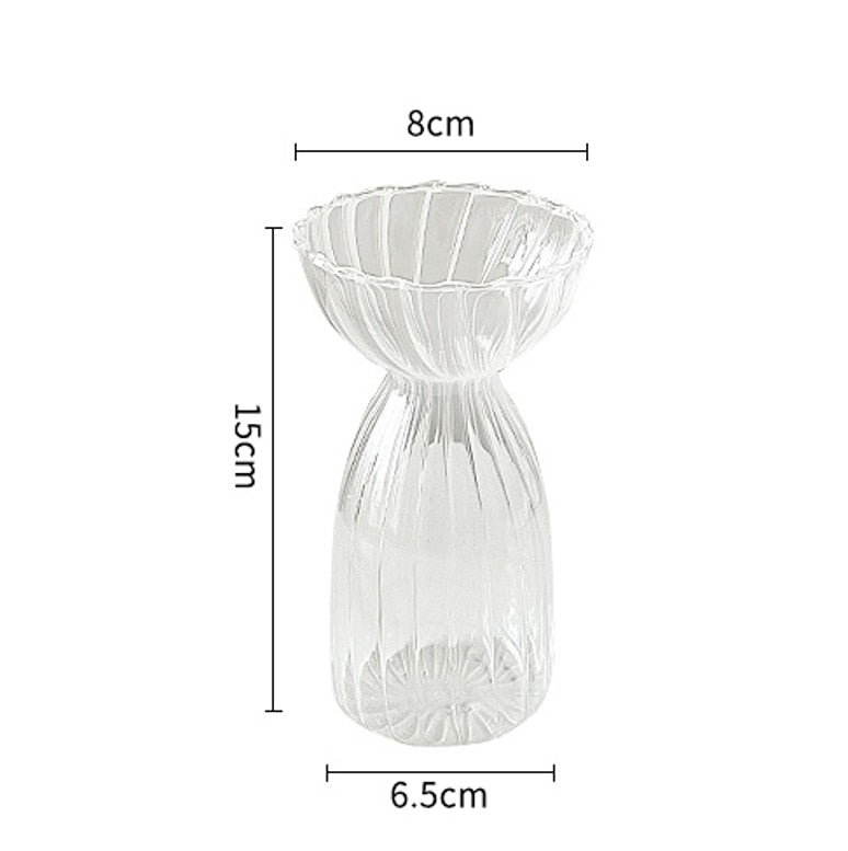 Nordic Glass Vase Stand: Aesthetic Home and Room Decor, Decorative Ornament Vase for Desktop Display - DormVibes