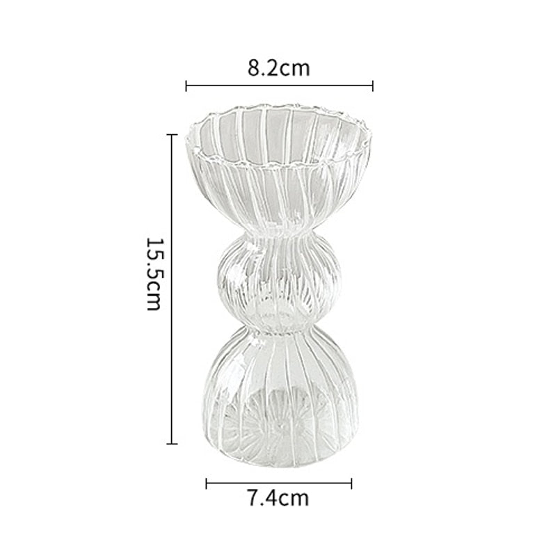 Nordic Glass Vase Stand: Aesthetic Home and Room Decor, Decorative Ornament Vase for Desktop Display - DormVibes