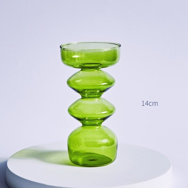 Nordic Glass Vase Stand: Aesthetic Home and Room Decor, Decorative Ornament Vase for Desktop Display - DormVibes