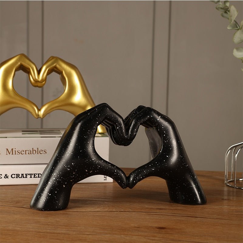 Nordic Heart Gesture Sculpture Desk Ornament Decor - DormVibes