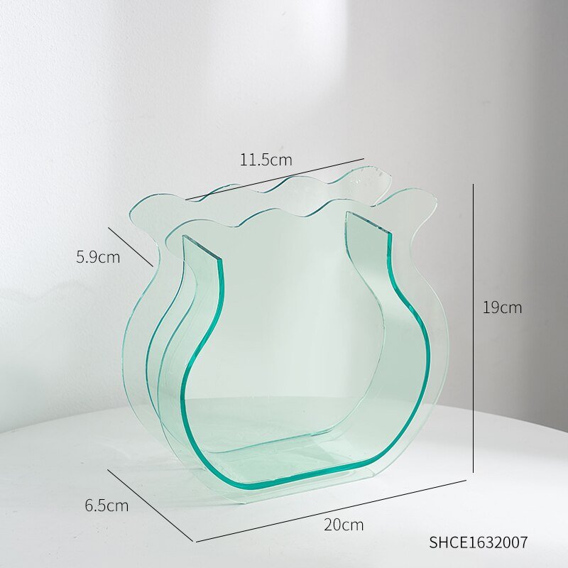 Nordic-Inspired Rainbow Acrylic Vase: Vibrant Floral Container for Home, Office, and Retail Decor - DormVibes