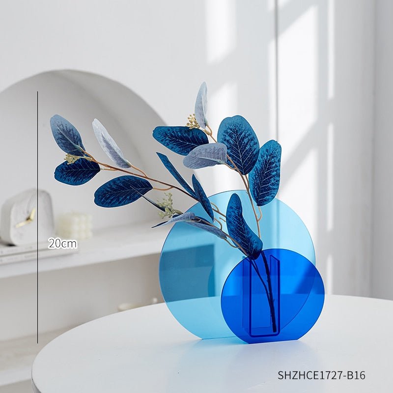Nordic-Inspired Rainbow Acrylic Vase: Vibrant Floral Container for Home, Office, and Retail Decor - DormVibes