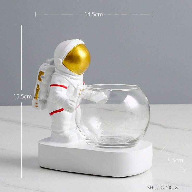 Nordic Modern Astronaut Resin LED Light Desk Ornament - DormVibes