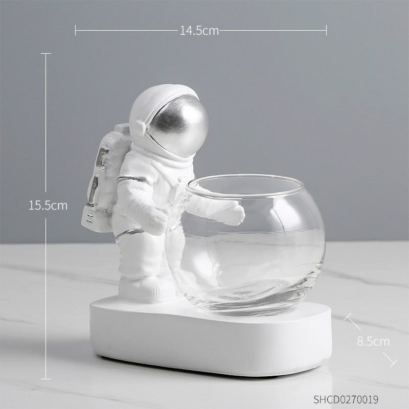 Nordic Modern Astronaut Resin LED Light Desk Ornament - DormVibes