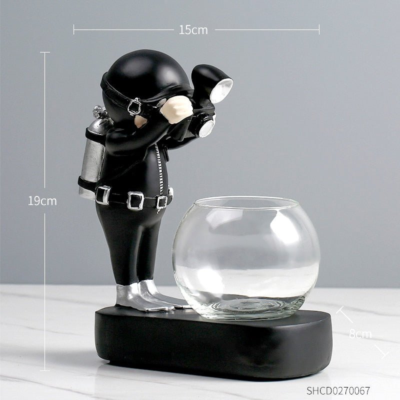 Nordic Modern Astronaut Resin LED Light Desk Ornament - DormVibes