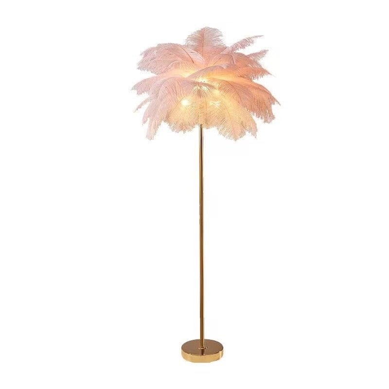 Nordic Ostrich Feather Floor Lamp - DormVibes