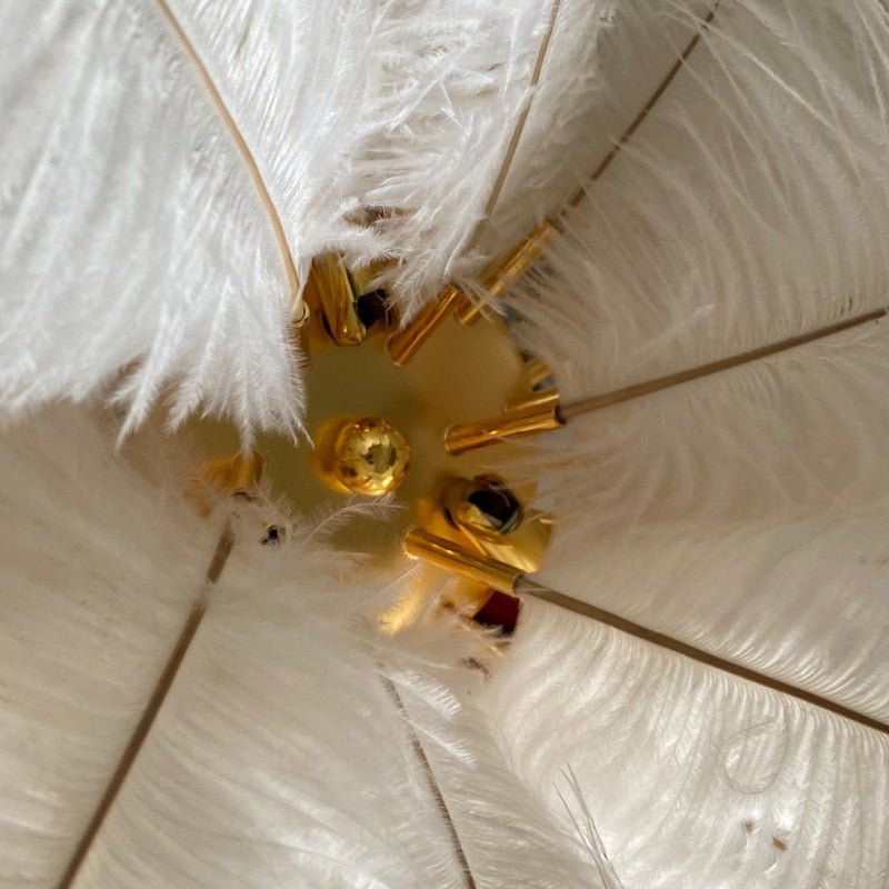 Nordic Ostrich Feather Floor Lamp - DormVibes