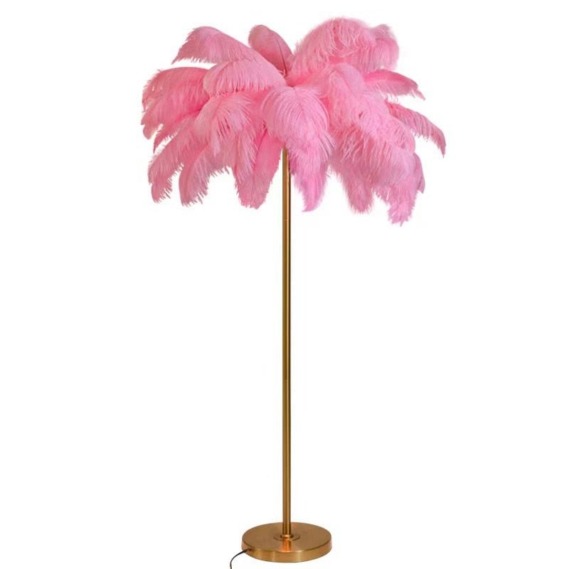 Nordic Ostrich Feather Floor Lamp - DormVibes