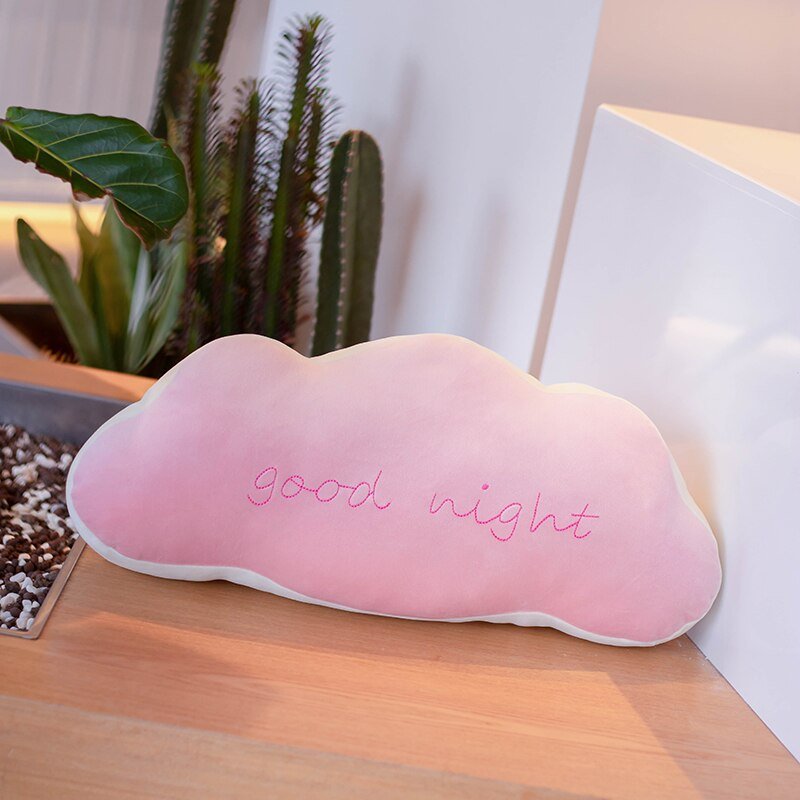 Nordic Style Cloud Rainbow Pink Sun Star Moon Plush Pillow - Soft and Cheerful Home Decor - DormVibes