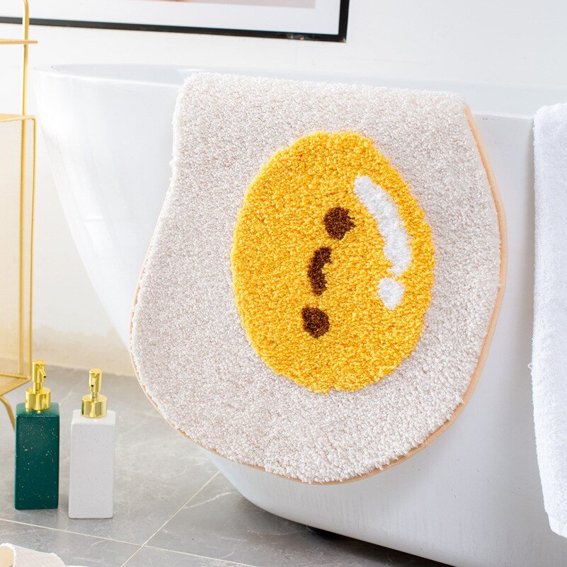 Nordic Style Egg Carpet: Anti-slip Bedroom and Bathroom Floor Mat, Soft Comfortable Absorbent Doormat, Perfect for Living Room Entrance - DormVibes