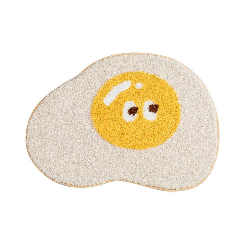 Nordic Style Egg Carpet: Anti-slip Bedroom and Bathroom Floor Mat, Soft Comfortable Absorbent Doormat, Perfect for Living Room Entrance - DormVibes