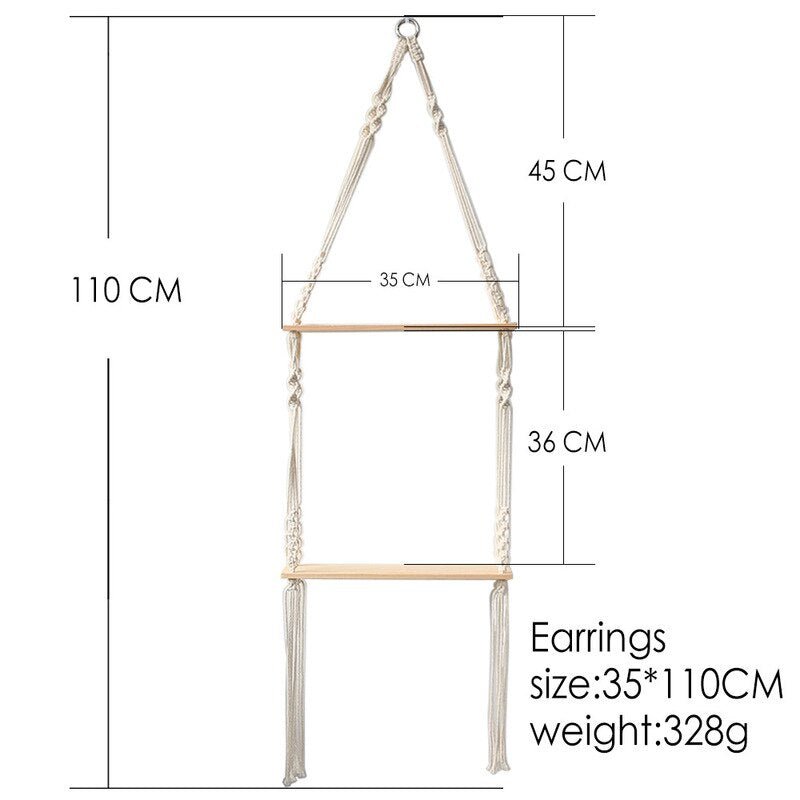 Nordic Wooden Plant Shelf: Wall Mounted Swing Rack for Indoor & Outdoor Decor - DormVibes