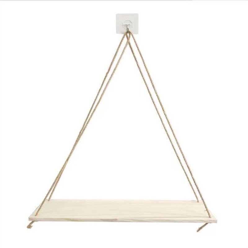 Nordic Wooden Plant Shelf: Wall Mounted Swing Rack for Indoor & Outdoor Decor - DormVibes