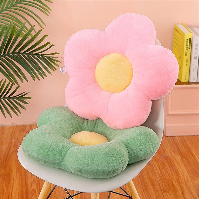 Pastel Flower Daisy Plush Chair Cushion Pillow