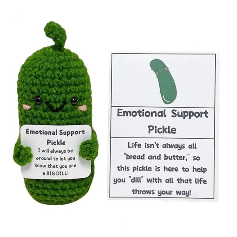 Pickle Decoration Funny Hand-Knitted Cucumber Buddy - DormVibes