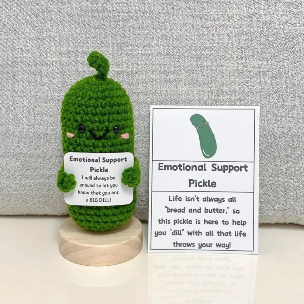 Pickle Decoration Funny Hand-Knitted Cucumber Buddy - DormVibes