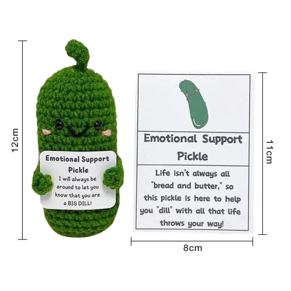 Pickle Decoration Funny Hand-Knitted Cucumber Buddy - DormVibes