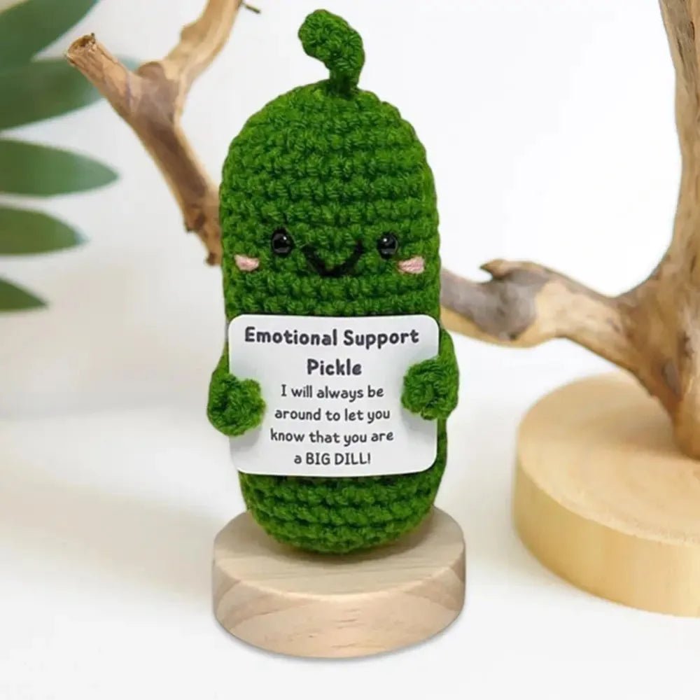 Pickle Decoration Funny Hand-Knitted Cucumber Buddy - DormVibes