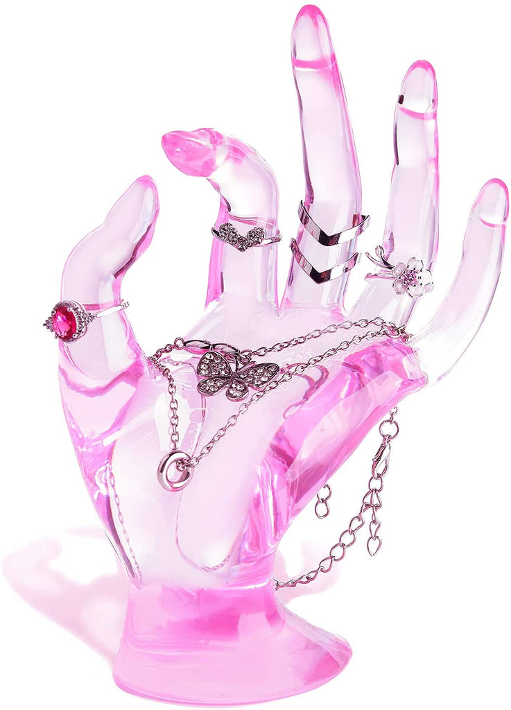 Pink Hand Jewelry Holder - DormVibes