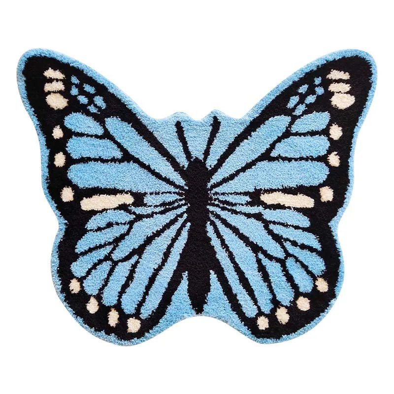Pretty Butterfly Tufted Area Rug: Plush & Absorbent Decor - DormVibes