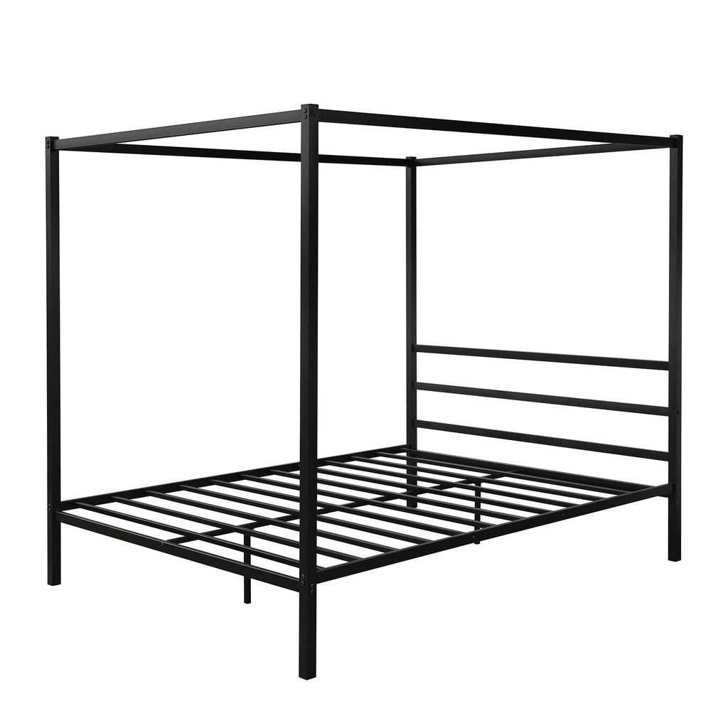 Queen Classic Canopy Platform Bed - DormVibes