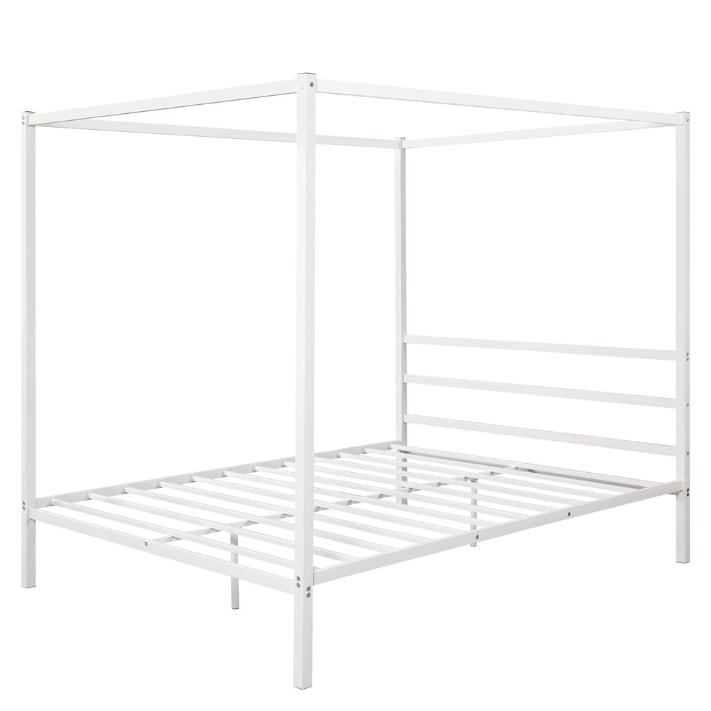 Queen Classic Canopy Platform Bed - DormVibes