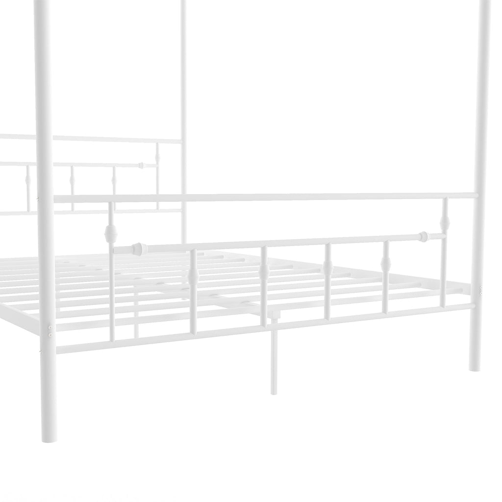 Queen Contemporary Canopy Platform Bed - DormVibes