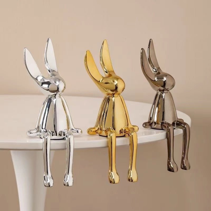 Rabbit Statue Stylish Desk Ornament - DormVibes