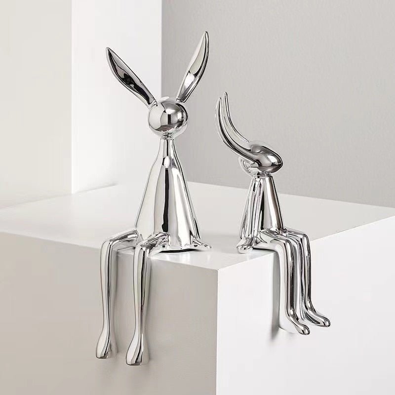 Rabbit Statue Stylish Desk Ornament - DormVibes