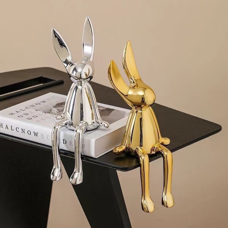 Rabbit Statue Stylish Desk Ornament - DormVibes