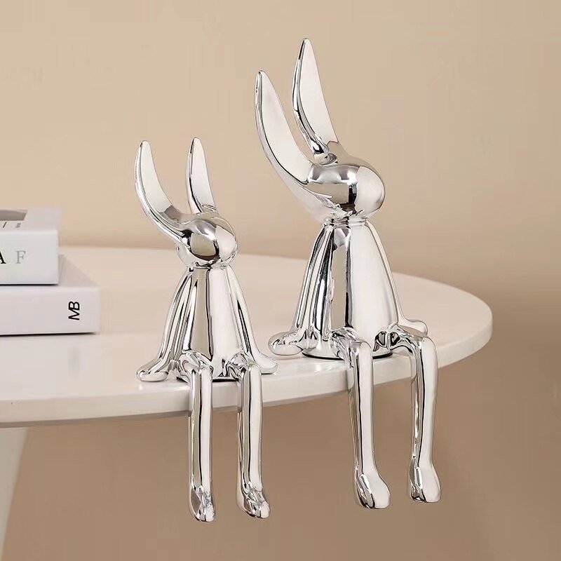 Rabbit Statue Stylish Desk Ornament - DormVibes