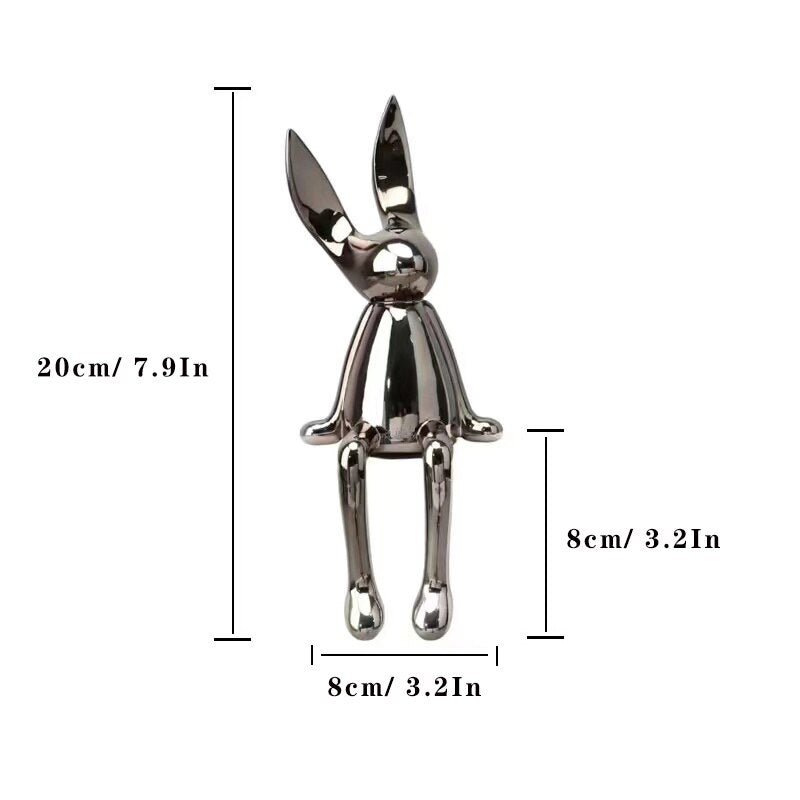 Rabbit Statue Stylish Desk Ornament - DormVibes