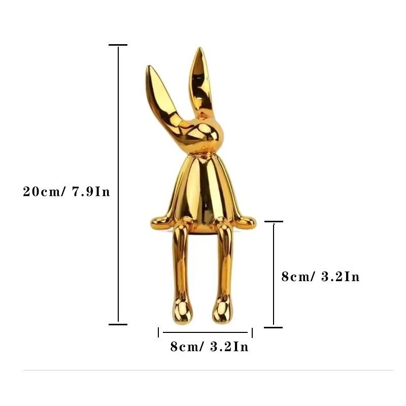 Rabbit Statue Stylish Desk Ornament - DormVibes