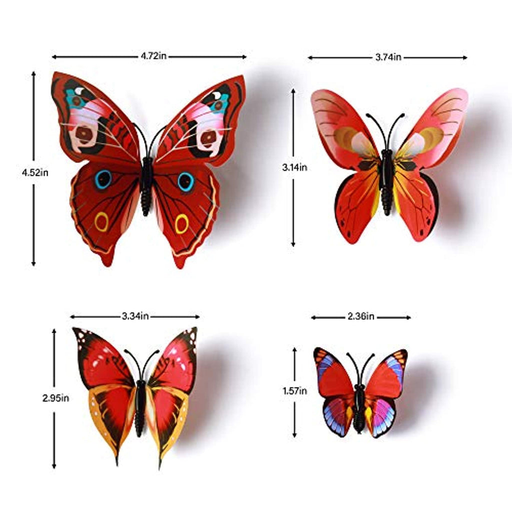 Rainbow Butterfly Wall Decals 72 Pieces - DormVibes