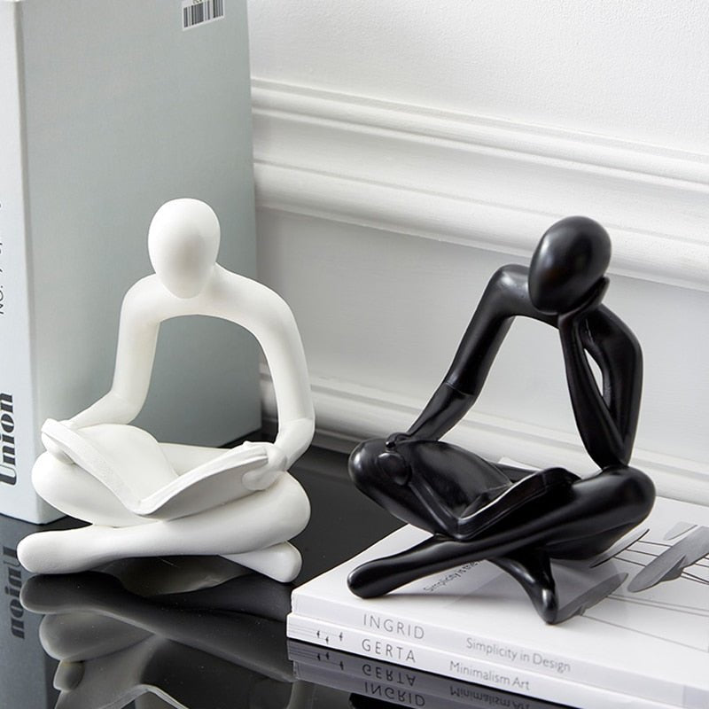 Reader Statue Figurines Desk Ornament - DormVibes