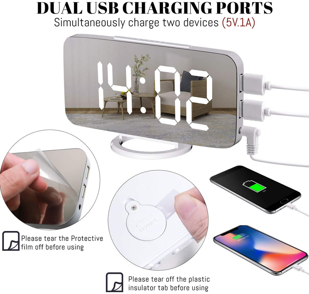 Reflective Charger Alarm Lamp - DormVibes