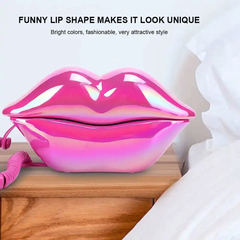 Retro Lip Telephone: Flocked Sexy Phone, Unique Home Decor Gift - DormVibes
