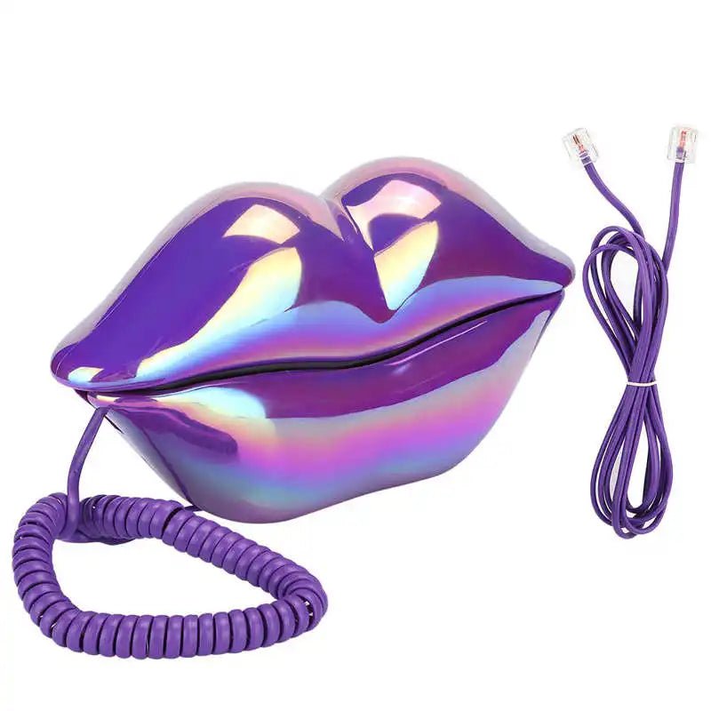 Retro Lip Telephone: Flocked Sexy Phone, Unique Home Decor Gift - DormVibes