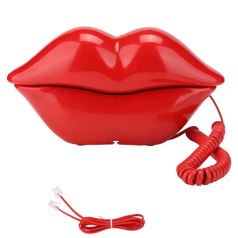 Retro Lip Telephone: Flocked Sexy Phone, Unique Home Decor Gift - DormVibes