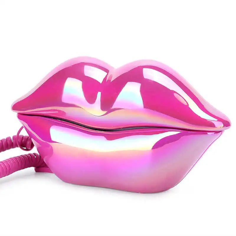 Retro Lip Telephone: Flocked Sexy Phone, Unique Home Decor Gift - DormVibes
