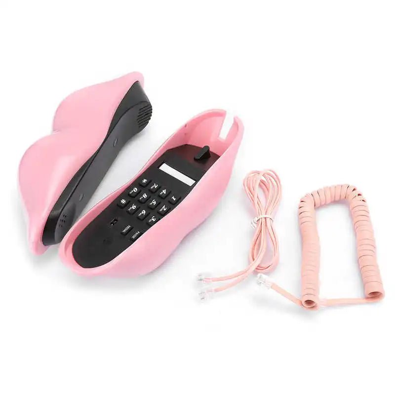 Retro Lip Telephone: Flocked Sexy Phone, Unique Home Decor Gift - DormVibes