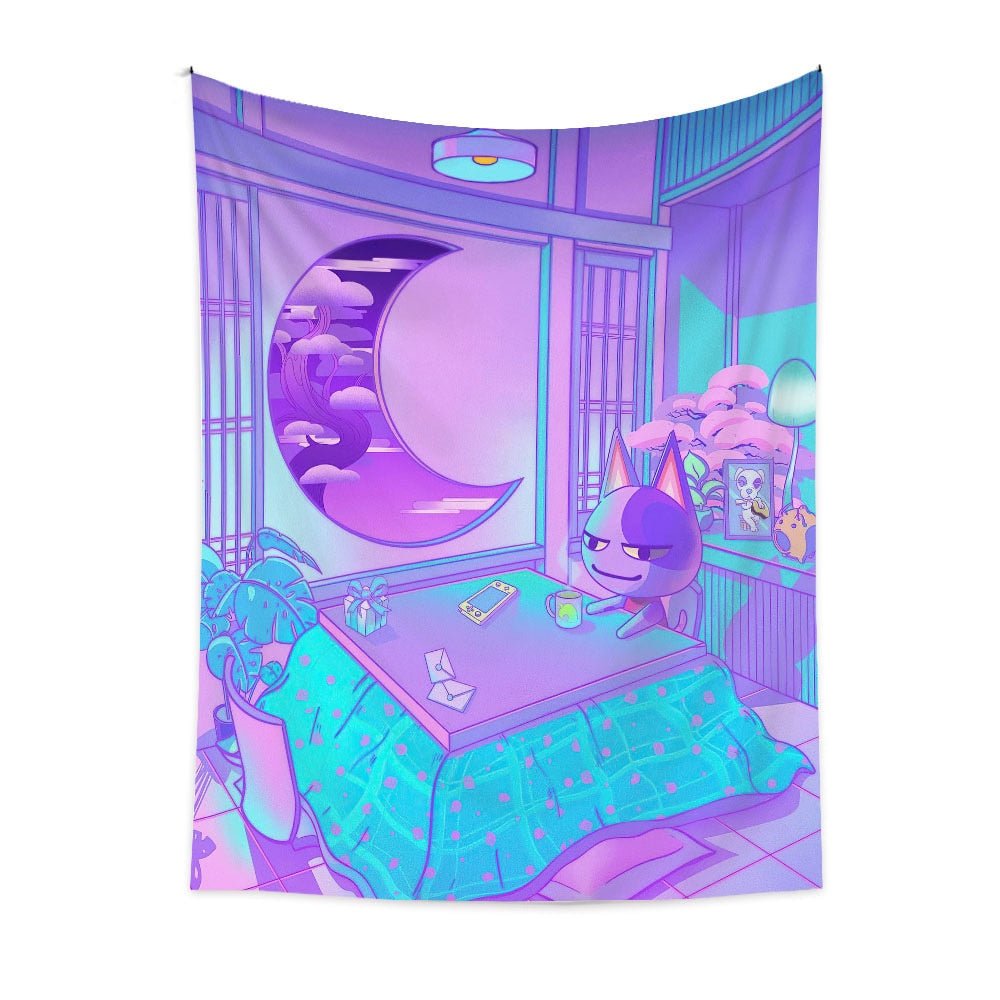 Romantic Home Kawaii Architecture Room Decor Tapestries - DormVibes