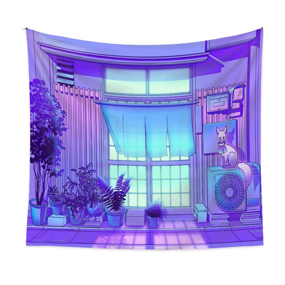 Romantic Home Kawaii Architecture Room Decor Tapestries - DormVibes