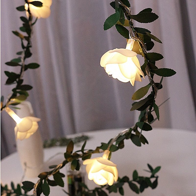 Rose Vine LED String Lights - DormVibes
